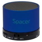 BOXA SPACER portabila bluetooth TOPPER, RMS:  3W, control volum, acumulator 520mAh, timp de functionare pana la 5 ore, distanta de functionare pana la 10m, incarcare USB, BLUE, 