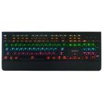 Tastatura Spacer SPKB-MK-01 cu fir, USB, switch-uri mecanice albastre, 50 mil. apasari, 104 taste, anti-ghosting 26 taste, anti-spill, palm rest metalic, black