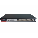 Switch 24 porturi POE Hikvision DS-3E2326P, L2, Full Managed, 24 x 10/100 Mbps PoE ports and 2 x 10/100/1000 Mbps combo uplink ports, buget PoE 380W, Switching Capacity 22.8Gbps,network management: telnet, SSH2.0, Web, SNMP v1/v2/v3, TFTP, RMON, L2 featur