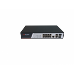 Switch 8 porturi POE Hikvision DS-3E2310P, L2, Full Managed, 8 x 10/100 Mbps PoE ports and 2 x 10/100/1000 Mbps combo uplink ports, buget PoE 125W, Switching Capacity 10 Gbps, network management: telnet, SSH2.0, Web, SNMP v1/v2/v3, TFTP, RMON, L2 feature: