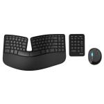 Kit tastatura + mouse Microsoft Sculpt Ergonomic, Wireless, Negru