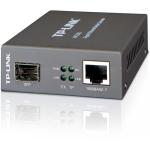 Switch media convertor TP-Link, 2 porturi (1xSFP Gigabit, 1x10/100/1000 Mbps (RJ-45)), 1000Base-T to 1000Base-SX/LX/LH, SFP, montabil in sasiu