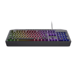 Tastatura Trust cu fir GXT836 Evocs, numar butoane 114, interfata USB 2.0, conector USB-A, iluminare RGB rainbow, negru