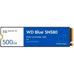 SSD WD Blue SN580 500GB M.2 2280 PCIe Gen4 x4 NVMe TLC, Read/Write: 4000/3600 MBps, IOPS 450K/750K, TBW: 300