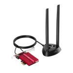 Placa de retea Wireless Cudy WE4000, PCI Express x1, standarde 802.11a/​b/​g/​n/​ac/​ax, 2 x antene, BT 5.3, 1024-QAM, securitate WPA/WPA2/WPA3