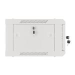 Dulap rack de perete 19", 4U, 600x450 mm, usa din sticla, gri, V2