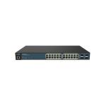 Wireless Management 50AP 24-port GbE PoE.at Switch 185W 4SFP L2 19i (Network Switch, Power cord, 19