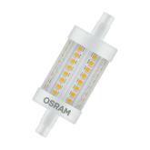 Bec LED Osram LINE, R7s, 8.2W (75W), 1055 lm, lumina calda (2700K), 78mm, Ø29mm