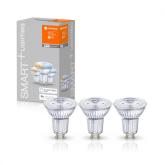3 Becuri LED inteligente Ledvance SMART+ WiFi SPOT Tunable White, GU10, 4.9W (50W), 350 lm, lumina alba (2700-6500K)