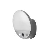 Aplica LED pentru exterior cu camera si senzor Ledvance SMART+ Wifi Round Camera, 15W, 950 lm, lumina calda (3000K), dimabila, cu difuzor si alarma, IP44/IK03, 180x105mm, policarbonat, Gri inchis