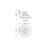 Aplica tip felinar pentru exterior Philips Cormorant, 1xE27, max 42W, IP44, 250x266x207mm, Negru