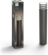 Stalp LED pentru exterior Philips Hue Lucca, 1xE27, 9W (60W), 806 lm, lumina calda (2700K), IP44, 770x142mm, Antracit