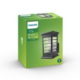 Aplica tip felinar pentru exterior Philips Patio, 1xE27, max 60W, IP44, 197x140x235mm, Gri