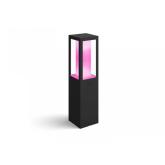 Stalp LED RGB pentru exterior Philips Hue Impress, 2x8W (2x49W), 1200 lm, lumina alba si color (2000-6500K), IP44, 400x100mm, Negru