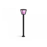 Stalp tip felinar LED RGB pentru exterior Philips Hue Econic, 15W (79W), 1150 lm, lumina alba si color (2000-6500K), IP44, 1000x163mm, Negru