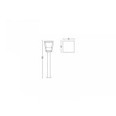 Stalp tip felinar LED RGB pentru exterior Philips Hue Econic, 15W (79W), 1150 lm, lumina alba si color (2000-6500K), IP44, 1000x163mm, Negru