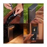 Stalp LED RGB pentru exterior Philips Hue Nyro, 13.5W (42W), 1000 lm, lumina alba si color (2000-6500K), IP44, 99x255x400mm, Negru