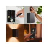 Aplica LED RGB pentru exterior Philips Hue Resonate UP&DOWN, 2x8W (98W), 1200 lm, lumina alba si color (2000-6500K), IP44, 93x120x180mm, Negru