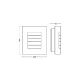 Aplica pentru exterior Philips Oslo, 1xE27, max 60W, IP44, 95x235x260mm, Antracit