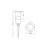 Spot LED pentru exterior cu spike Philips Puled Spike, 1xGU10, 5W (50W), 395 lm, lumina calda (2700K), IP44, 97x97x105mm, Negru