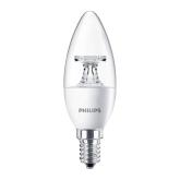 6 Becuri LED Philips B35, EyeComfort, E14, 5.5W (40W), 470 lm, lumina calda (2700K), mat