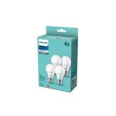 4 Becuri LED Philips A60, E27, 8W (60W), 806 lm, lumina neutra (4000K), mat
