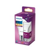 Bec LED Philips A60, EyeComfort, E27, 11W (75W), 1055 lm, lumina calda (2700K), mat