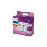 3 Becuri LED Philips Classic Spot, GU10, 4.6W (50W), 355 lm,lumina calda (2700K)