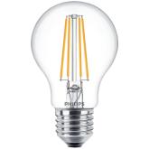 3 Becuri LED Philips Classic A60, E27, 7W (60W), 806 lm, lumina calda (2700K), cu filament