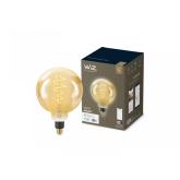 Bec LED inteligent vintage (decorativ) WiZ Connected Filament Gold G200 ,Wi-Fi, E27, 6W (25W), 390 lm, lumina alba (2000-5000K), compatibilGoogle Assistant/Alexa/Siri