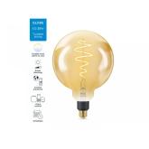 Bec LED inteligent vintage (decorativ) WiZ Connected Filament Gold G200 ,Wi-Fi, E27, 6W (25W), 390 lm, lumina alba (2000-5000K), compatibilGoogle Assistant/Alexa/Siri