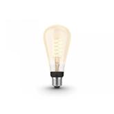 Bec LED inteligent vintage (decorativ) Philips Hue Filament Edison ST72, Bluetooth, E27, 7W (40W), 550 lm, lumina calda (2100K)