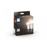 2 Becuri LED inteligente Philips Hue A60, Bluetooth, E27, 9.5W (75W), 1055 lm, lumina calda (2700K)