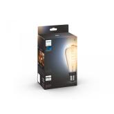 Bec LED inteligent vintage (decorativ) Philips Hue Filament Edison ST72, Bluetooth, E27, 7W (40W), 550 lm, lumina alba (2200-4500K)