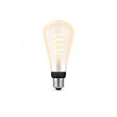 Bec LED inteligent vintage (decorativ) Philips Hue Filament Edison ST72, Bluetooth, E27, 7W (40W), 550 lm, lumina alba (2200-4500K)