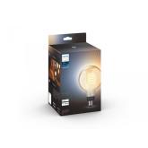 Bec LED inteligent vintage (decorativ) Philips Hue Filament Glob G125, Bluetooth, E27, 7W (40W), 550 lm, lumina alba (2200-4500K)