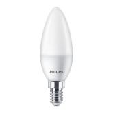 Bec LED Philips B35, E14, 5W (40W), 470 lm, lumina calda (2700K), mat
