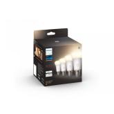 4 Becuri LED inteligente Philips Hue A60, Bluetooth, E27, 9W (60W), 800 lm, lumina calda (2700K)