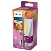 Bec LED Philips Classic ST64, EyeComfort, E27, 5.9W(60W), 806 lm, lumina calda (2200-2700K), dimabil, cu filament