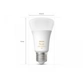 4 Becuri LED inteligente Philips Hue A60, Bluetooth, E27, 6W (60W), 800 lm, lumina alba (2200-6500K)
