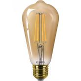 Bec LED vintage (decorativ) Philips Classic Gold Bulb ST64, EyeComfort, E27, 5.8W (50W), 640 lm, lumina calda (2200K), dimabil, cu filament