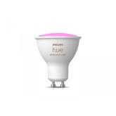 Bec LED RGB inteligent Philips Hue Spot, Bluetooth, GU10, 5W, 350 lm, lumina alba si color (2000-6500K)
