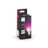 Bec LED RGB inteligent Philips Hue Spot, Bluetooth, GU10, 5W, 350 lm, lumina alba si color (2000-6500K)