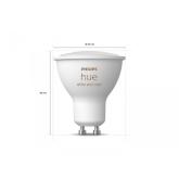 Bec LED RGB inteligent Philips Hue Spot, Bluetooth, GU10, 5W, 350 lm, lumina alba si color (2000-6500K)