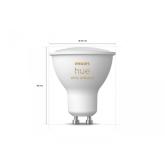 Bec LED inteligent Philips Hue Spot, Bluetooth, GU10, 5W, 350 lm, lumina alba (2200-6500K)