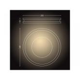 Plafoniera LED Philips Hue Being, Bluetooth, 22.5W (204W), 2500 lm, lumina alba (2200-6500K), 34.8cm, Metal/Plastic, Negru, Intrerupator cu variator inclus