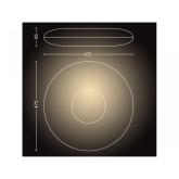 Plafoniera LED Philips Hue Cher, Bluetooth, 24W (204W), 2900 lm, lumina alba (2200-6500K), IP20, 47.5cm, Intrerupator cu variator inclus