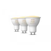 3 Becuri LED inteligente Philips Hue Spot, Bluetooth, GU10, 5W, 350 lm, lumina alba (2200-6500K)
