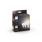3 Becuri LED inteligente Philips Hue Spot, Bluetooth, GU10, 5W, 350 lm, lumina alba (2200-6500K)