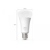 Bec LED inteligent Philips Hue A67, Bluetooth, E27, 15.5W (100W), 1600 lm, lumina calda (2700K)